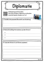 Vorschau - Unterrichtsreihen - Diplomatie Lückentext mit Wortspeicher Hörverstehen und Suchsel - Seite 3