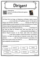 Vorschau - Unterrichtsreihen - Dirigent Lückentext mit Wortspeicher Hörverstehen und Suchsel - Seite 1