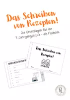 Vorschau - Arbeitsblätter - Das Schreiben von Rezepten Flipbook ES 7 - Deckblatt