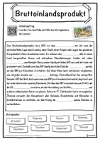 Vorschau - Unterrichtsreihen - Bruttoinlandsprodukt Lückentext mit Wortspeicher Hörverstehen und Suchsel - Seite 1