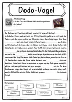 Vorschau - Unterrichtsreihen - Dodo-Vogel Lückentext mit Wortspeicher Hörverstehen und Suchsel - Seite 1