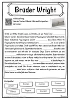 Vorschau - Unterrichtsreihen - Brüder Wright Lückentext mit Wortspeicher Hörverstehen und Suchsel - Seite 1