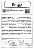 Vorschau - Unterrichtsreihen - Brügge Lückentext mit Wortspeicher Hörverstehen und Suchsel - Seite 1