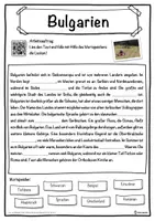 Vorschau - Unterrichtsreihen - Bulgarien Lückentext mit Wortspeicher Hörverstehen und Suchsel - Seite 1
