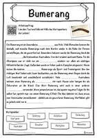 Vorschau - Unterrichtsreihen - Bumerang Lückentext mit Wortspeicher Hörverstehen und Suchsel - Seite 1