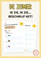 Voorbeeld - Ik zie, ik zie... Beschrijf het! Zomer | Groep 3-5 - Voorblad