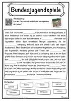 Vorschau - Unterrichtsreihen - Bundesjugendspiele Lückentext mit Wortspeicher Hörverstehen und Suchsel - Seite 1