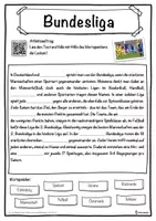 Vorschau - Unterrichtsreihen - Bundesliga Lückentext mit Wortspeicher Hörverstehen und Suchsel - Seite 1