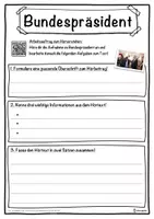 Vorschau - Unterrichtsreihen - Bundespräsident Lückentext mit Wortspeicher Hörverstehen und Suchsel - Seite 3