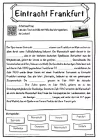 Vorschau - Unterrichtsreihen - Eintracht Frankfurt Lückentext mit Wortspeicher Hörverstehen und Suchsel - Seite 1