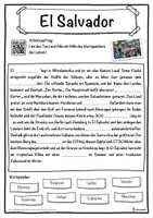 Vorschau - Unterrichtsreihen - El Salvador Lückentext mit Wortspeicher Hörverstehen und Suchsel - Seite 1