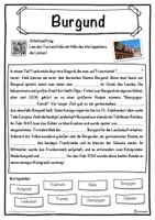 Vorschau - Unterrichtsreihen - Burgund Lückentext mit Wortspeicher Hörverstehen und Suchsel - Seite 1