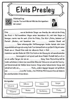 Vorschau - Unterrichtsreihen - Elvis Presley Lückentext mit Wortspeicher Hörverstehen und Suchsel - Seite 1