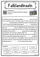 Vorschau - Unterrichtsreihen - Falklandinseln Lückentext mit Wortspeicher Hörverstehen und Suchsel - Seite 1