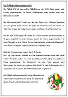 Vorschau - Arbeitsblätter - Leseblatt Fußball Weltmeisterschaft 2026 - Seite 1