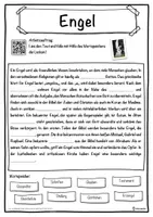 Vorschau - Unterrichtsreihen - Engel Lückentext mit Wortspeicher Hörverstehen und Suchsel - Seite 1