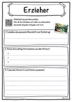 Vorschau - Unterrichtsreihen - Erzieher Lückentext mit Wortspeicher Hörverstehen und Suchsel - Seite 3