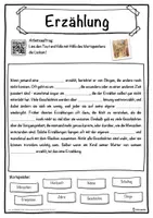 Vorschau - Unterrichtsreihen - Erzählung Lückentext mit Wortspeicher Hörverstehen und Suchsel - Seite 1