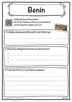 Vorschau - Unterrichtsreihen - Benin Lückentext mit Wortspeicher Hörverstehen und Suchsel - Seite 3