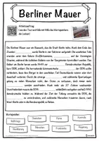 Vorschau - Unterrichtsreihen - Berliner Mauer Lückentext mit Wortspeicher Hörverstehen und Suchsel - Seite 1
