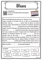 Vorschau - Unterrichtsreihen - Blues Lückentext mit Wortspeicher Hörverstehen und Suchsel - Seite 1