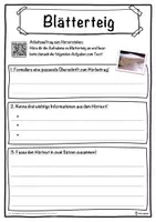 Vorschau - Unterrichtsreihen - Blätterteig Lückentext mit Wortspeicher Hörverstehen und Suchsel - Seite 3