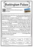 Vorschau - Unterrichtsreihen - Buckingham Palace Lückentext mit Wortspeicher Hörverstehen und Suchsel - Seite 1