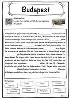 Vorschau - Unterrichtsreihen - Budapest Lückentext mit Wortspeicher Hörverstehen und Suchsel - Seite 1