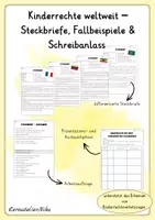 Vorschau - Arbeitsblätter - Kinderrechte weltweit – Steckbriefe & Fallbeispiele - Deckblatt