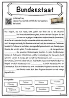 Vorschau - Unterrichtsreihen - Bundesstaat Lückentext mit Wortspeicher Hörverstehen und Suchsel - Seite 1