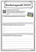 Vorschau - Unterrichtsreihen - Bundestagswahl 2025 Lückentext mit Wortspeicher Hörverstehen und Suchsel - Seite 3