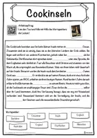 Vorschau - Unterrichtsreihen - Cookinseln Lückentext mit Wortspeicher Hörverstehen und Suchsel - Seite 1