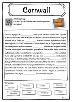 Vorschau - Unterrichtsreihen - Cornwall Lückentext mit Wortspeicher Hörverstehen und Suchsel - Seite 1