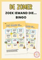 Voorbeeld - Zomerbingo Zoek iemand die… | Spreekvaardigheid Groep 2-5 - Voorblad