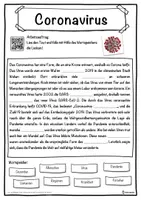Vorschau - Unterrichtsreihen - Coronavirus Lückentext mit Wortspeicher Hörverstehen und Suchsel - Seite 1