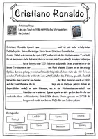 Vorschau - Unterrichtsreihen - Cristiano Ronaldo Lückentext mit Wortspeicher Hörverstehen und Suchsel - Seite 1