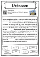 Vorschau - Unterrichtsreihen - Debrecen Lückentext mit Wortspeicher Hörverstehen und Suchsel - Seite 1