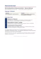 Vorschau - Stundenentwürfe - NS-Wirtschaftspolitik (Mystery Kl. 9/Q1) - Deckblatt
