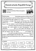 Vorschau - Unterrichtsreihen - Demokratische Republik Kongo Lückentext mit Wortspeicher Hörverstehen und Suchsel - Seite 1
