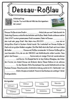 Vorschau - Unterrichtsreihen - Dessau-Roßlau Lückentext mit Wortspeicher Hörverstehen und Suchsel - Seite 1