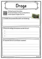 Vorschau - Unterrichtsreihen - Droge Lückentext mit Wortspeicher Hörverstehen und Suchsel - Seite 3
