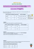 Vorschau - Arbeitsblätter - Absolute und relative Häufigkeit - Deckblatt