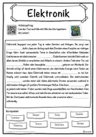 Vorschau - Unterrichtsreihen - Elektronik Lückentext mit Wortspeicher Hörverstehen und Suchsel - Seite 1
