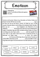 Vorschau - Unterrichtsreihen - Emoticon Lückentext mit Wortspeicher Hörverstehen und Suchsel - Seite 1