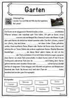 Vorschau - Unterrichtsreihen - Garten Lückentext mit Wortspeicher Hörverstehen und Suchsel - Seite 1