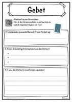 Vorschau - Unterrichtsreihen - Gebet Lückentext mit Wortspeicher Hörverstehen und Suchsel - Seite 3