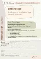 Vorschau - Arbeitsblätter - Direkte Rede, Deutsch - 5./6. Kl. - 6 Seiten - Deckblatt
