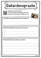 Vorschau - Unterrichtsreihen - Gebärdensprache Lückentext mit Wortspeicher Hörverstehen und Suchsel - Seite 3