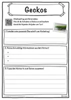 Vorschau - Unterrichtsreihen - Geckos Lückentext mit Wortspeicher Hörverstehen und Suchsel - Seite 3