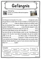 Vorschau - Unterrichtsreihen - Gefängnis Lückentext mit Wortspeicher Hörverstehen und Suchsel - Seite 1